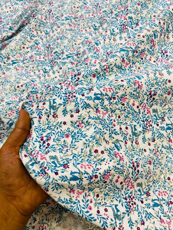Most Premium Export Quality Of Modal Cotton SATIN FABRIC PRINTED (Big WIDTH!!)
