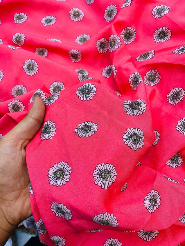 Most Premium Pure Muslin Cotton Fabric With Digital PRINTED (Big WIDTH!!)