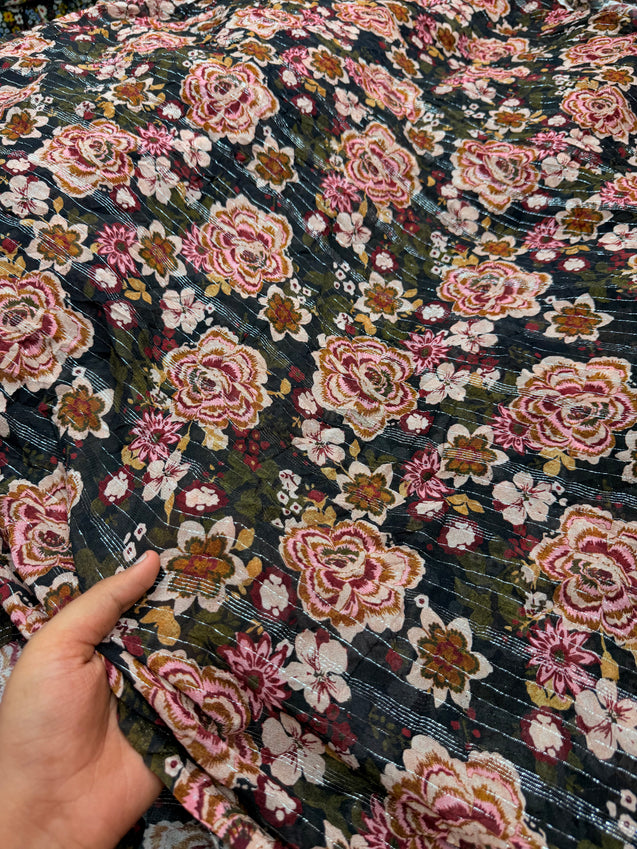 Most Premium Pure Viscose Georgette Printed Fabric (Big WIDTH!!)
