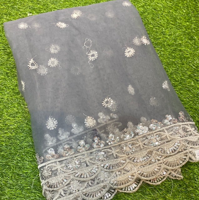 PREMIUM Embroidered Net Fabric On SALE Cut Size Of 4.60Meter