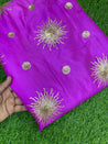 PREMIUM PURE EMBROIDERED SILK FABRIC On SALE Cut Size Of. 4 Meter