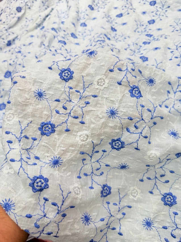 Most Premium Pure Fine Thread Embroidery Cotton Fabric (Big WIDTH!!)