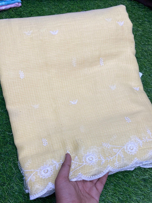 PREMIUM EMBROIDERED COTTON Fabric On SALE Cut Size Of. 3.50 Meter
