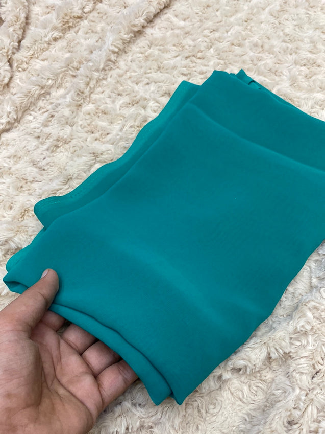 PREMIUM PURE CHINON CHIFFON GEORGETTE FABRIC On SALE Cut Size Of. 1.90 Meter