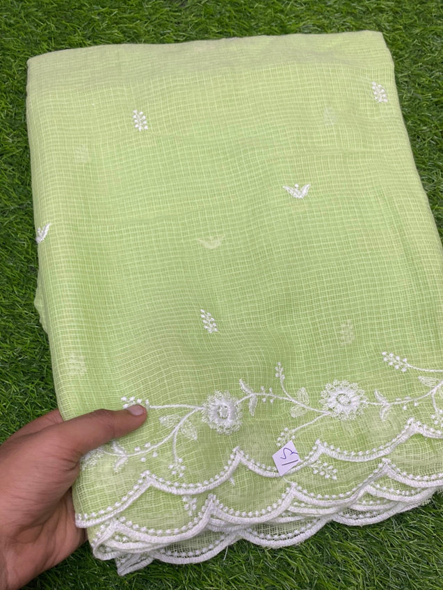 PREMIUM EMBROIDERED COTTON Fabric On SALE Cut Size Of. 2.50 Meter