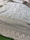 Most Premium Quality Of Russian Silk - Fine Zari Embroidery Dyeable