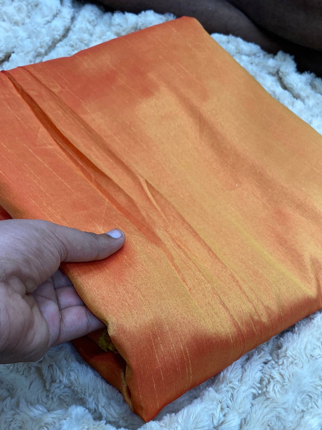 Premium Double Tone Mastani Silk Fabric On SALE Cut Size Of. 5.80 Meter