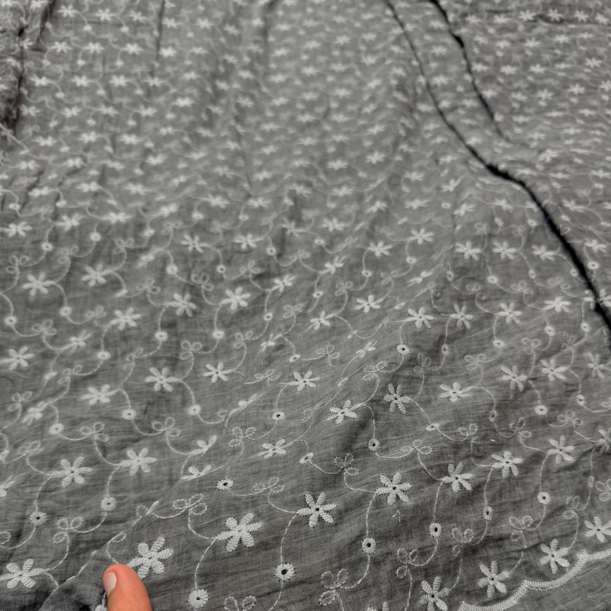 Most Premium Pure Hakuba Chikankari Cotton Fabric (Big WIDTH!!)