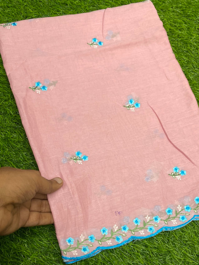 PREMIUM EMBROIDERED COTTON Fabric On SALE Cut Size Of. 1.70 Meter