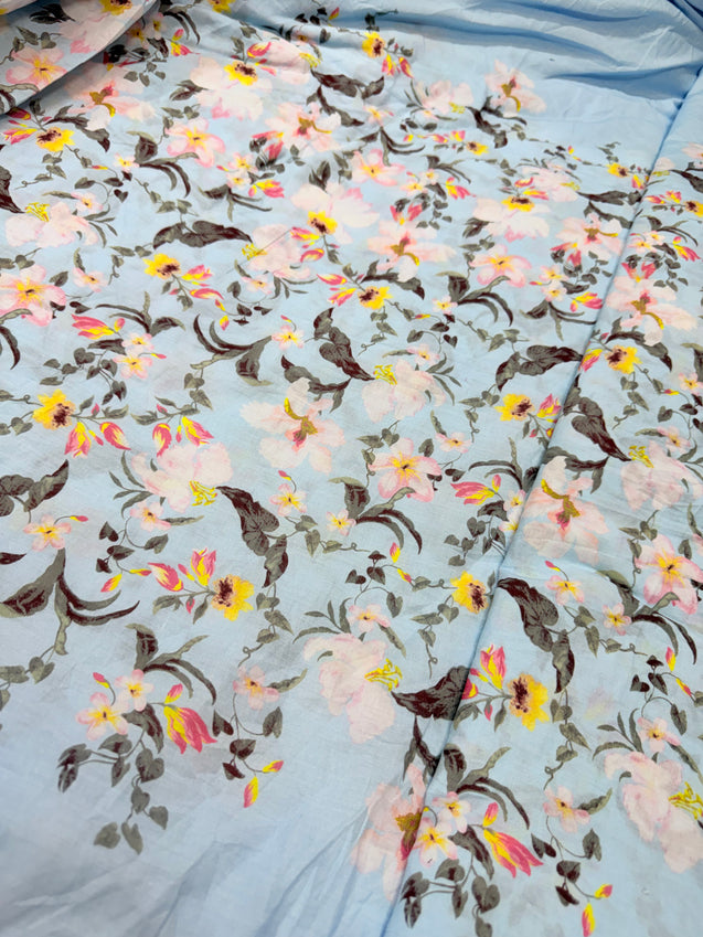 Most Premium Pure Mul Cotton Printed Fabric (Big WIDTH!!)