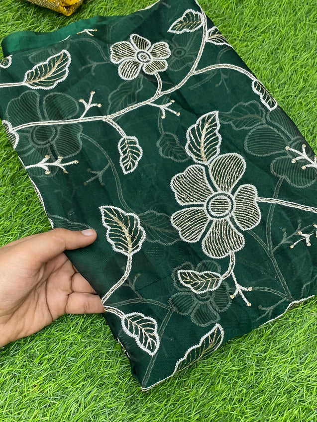 PREMIUM EMBROIDERED Fabric On SALE Cut Size Of. 1.30 Meter