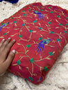 PREMIUM PURE EMBROIDERED SILK FABRIC On SALE Cut Size Of. 5 Meter