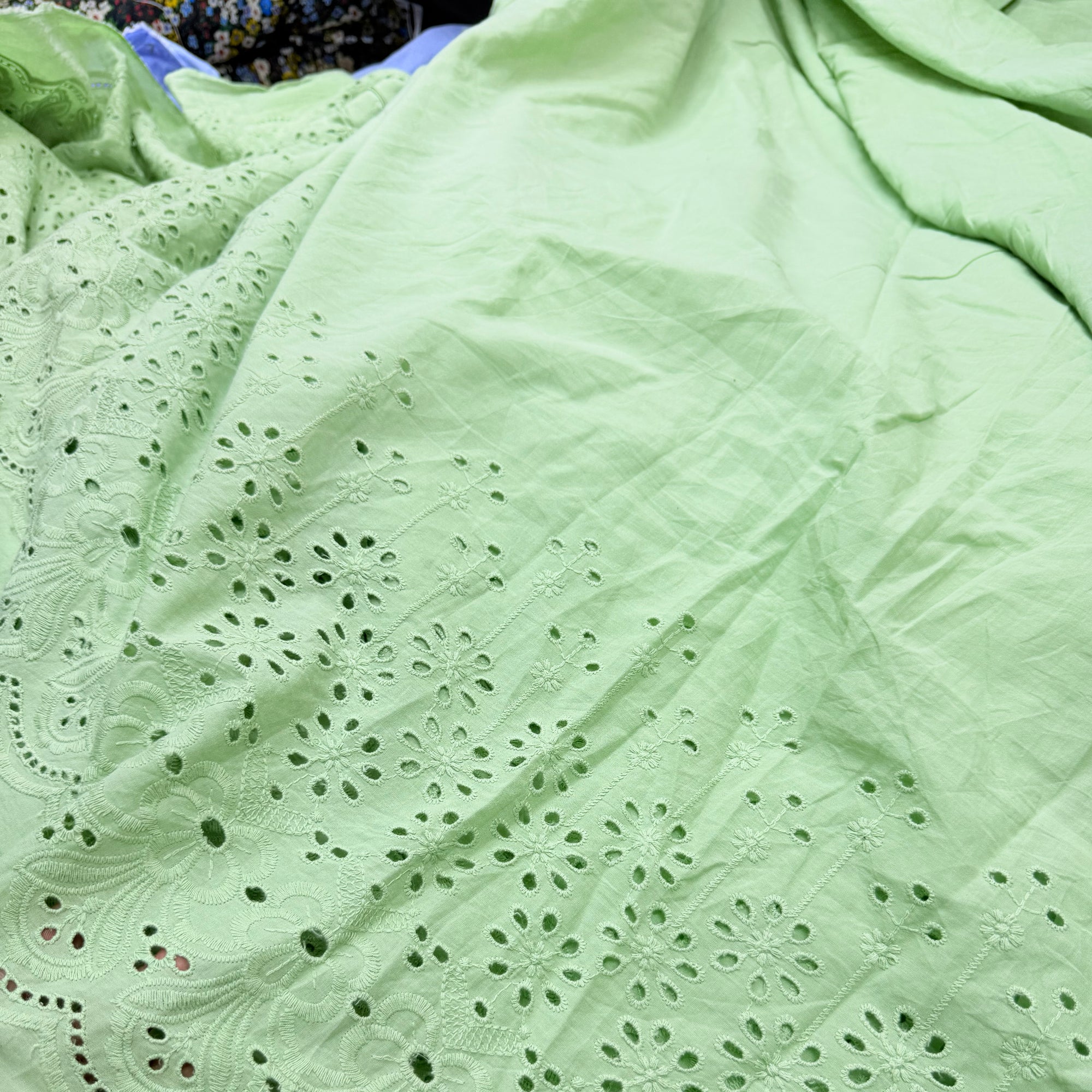 Most Premium Pure Hakuba Chikankari Cotton Fabric (Big WIDTH!!)