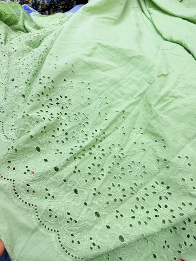 Most Premium Pure Hakuba Chikankari Cotton Fabric (Big WIDTH!!)