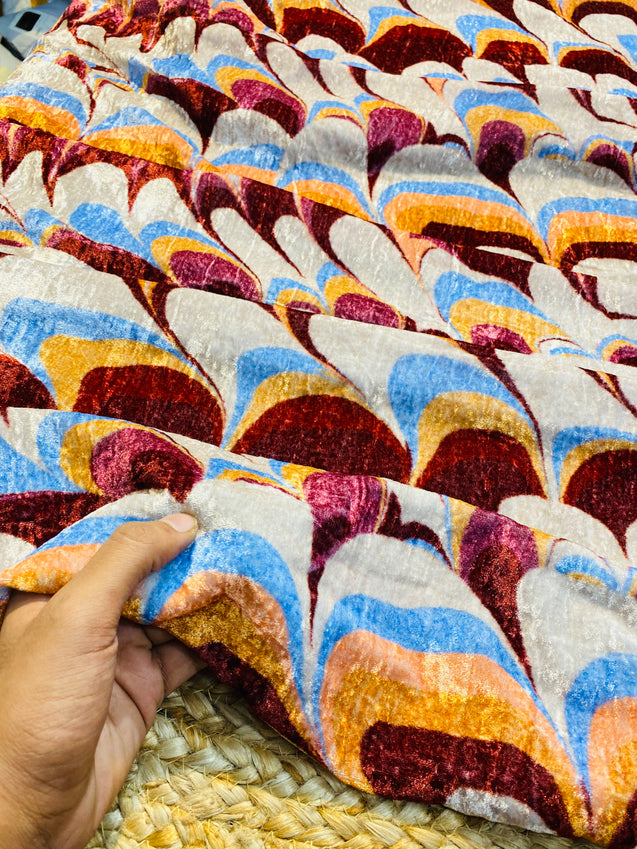 Most Premium Quality Printed Imported Velvet 11000