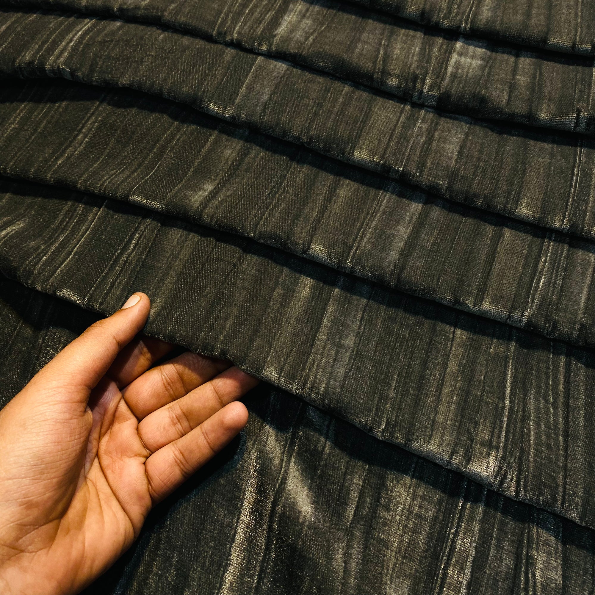 Premium Imported Crushed Velvet 9000 FABRIC - GREY