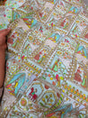 Most Premium RAJA RANI Design On Natural Crepe FABRIC