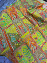 Most Premium RAJA RANI Design On Natural Crepe FABRIC