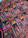 Most Premium RAJA RANI Design On Natural Crepe FABRIC