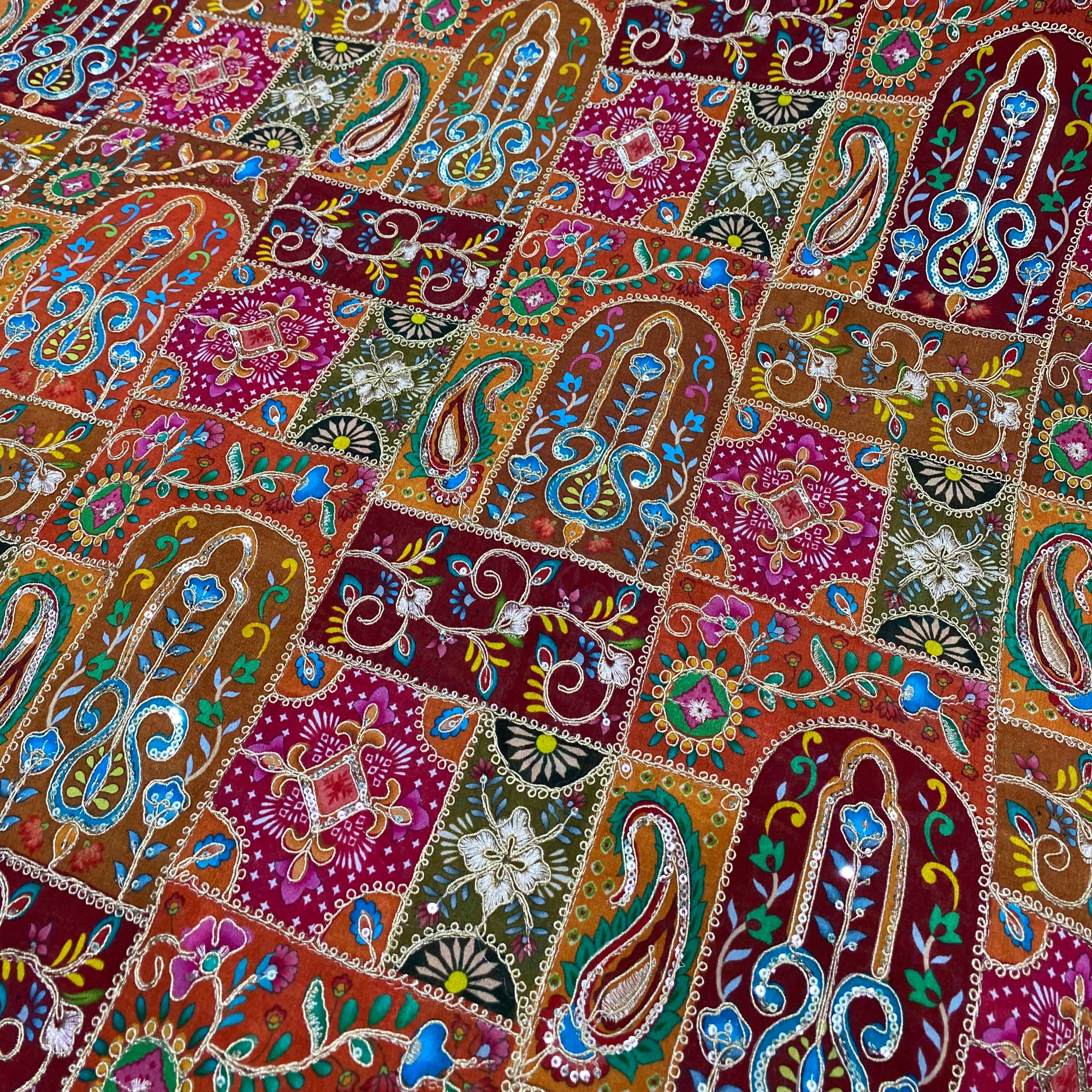 Premium Pure Quality Of CHINON CHIFFON With Fine Zari & Position ( MAROON )