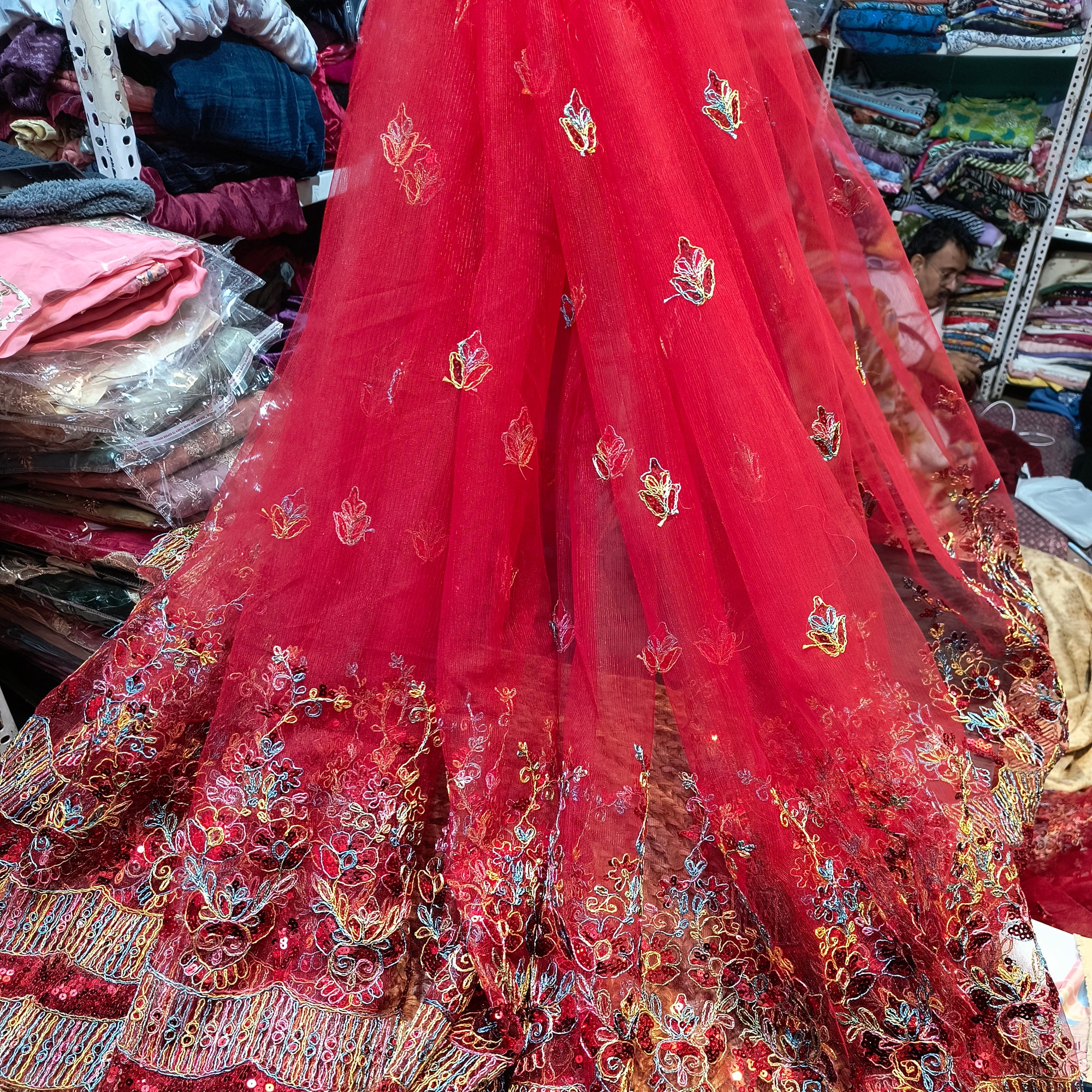 Most Premium Quality Of Net Fabric Sequin Work (Big WIDTH!!)