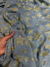 Premium Pure Viscose Georgette Fabric With Fine Zari Weaving (Big WIDTH!!)