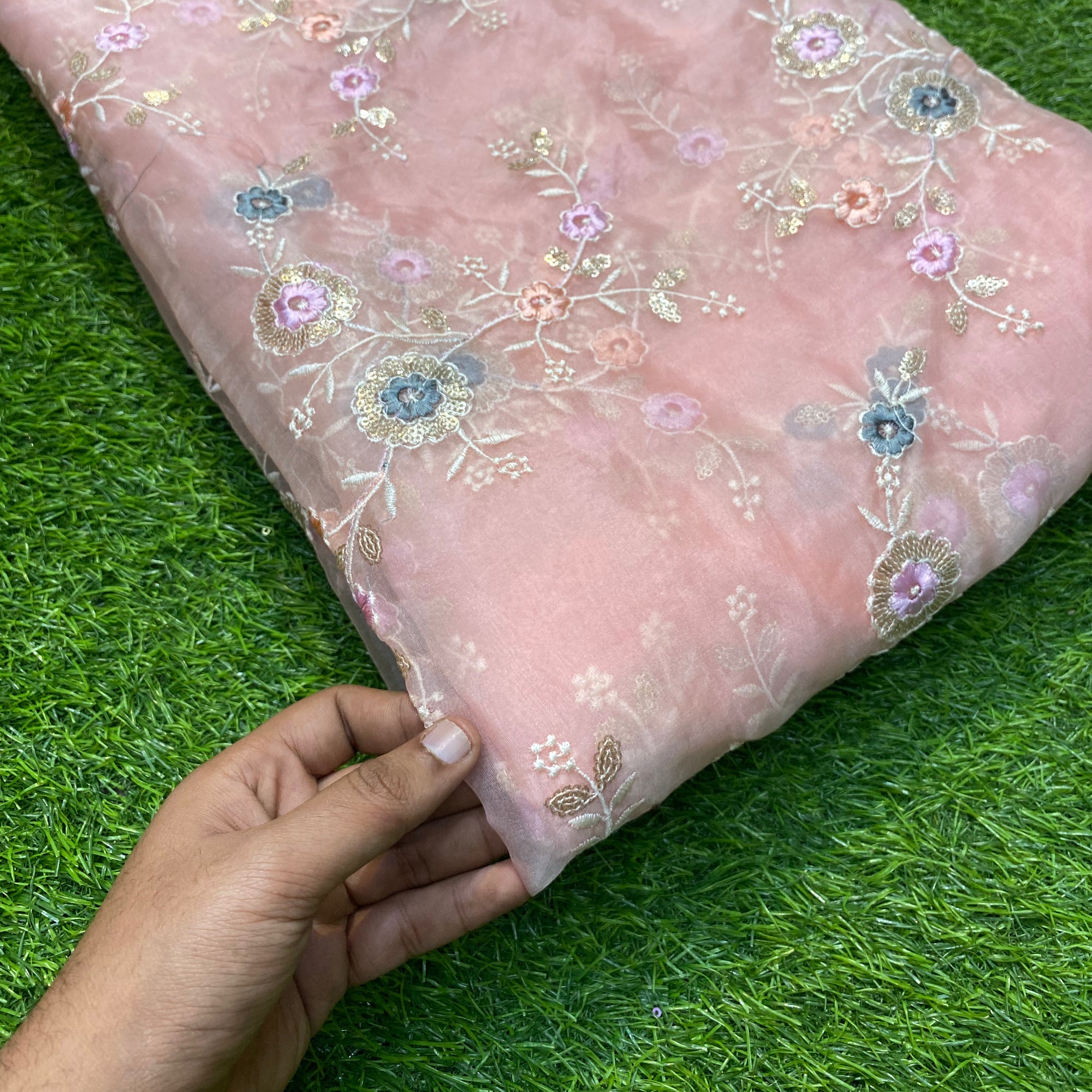 MOST Premium Pure Quality Of Embroidery Organza Fabric