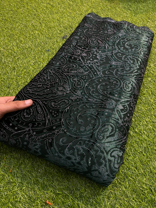 MOST PREMIUM Collection Of IMPORTED Braso LUXURY Velvet ( DARK GREEN )