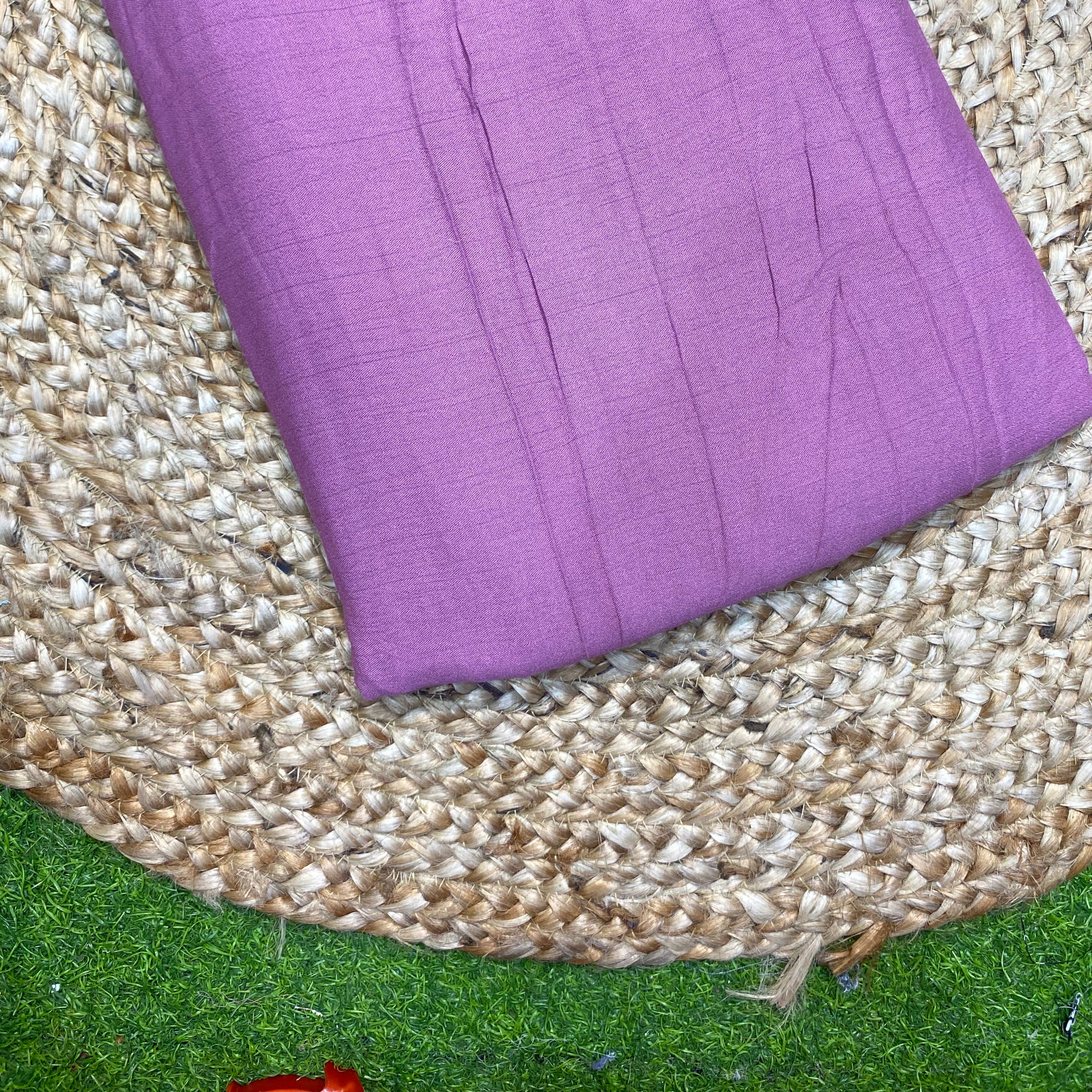 Big Width - Most Premium Imported Cotton Fabric - Viscose Wrinkle Rayon Fabric (Lavender Mouse)