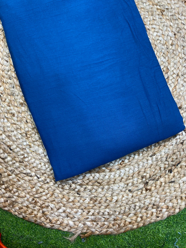 Big Width - Most Premium Imported Cotton Fabric - Viscose Wrinkle Rayon Fabric (Peacock Neck)