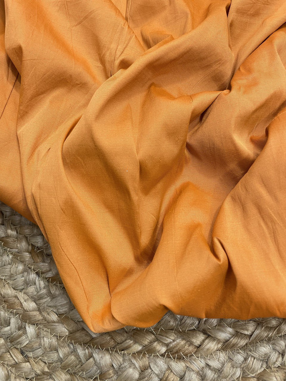 (On SALE Prices) Plain Tapeta Silk Fabric Big WIDTH!! - Orange Peach