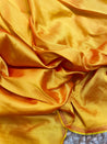 (On SALE Prices) Plain Tapeta Silk Fabric Big WIDTH!! - Yellow And Orange