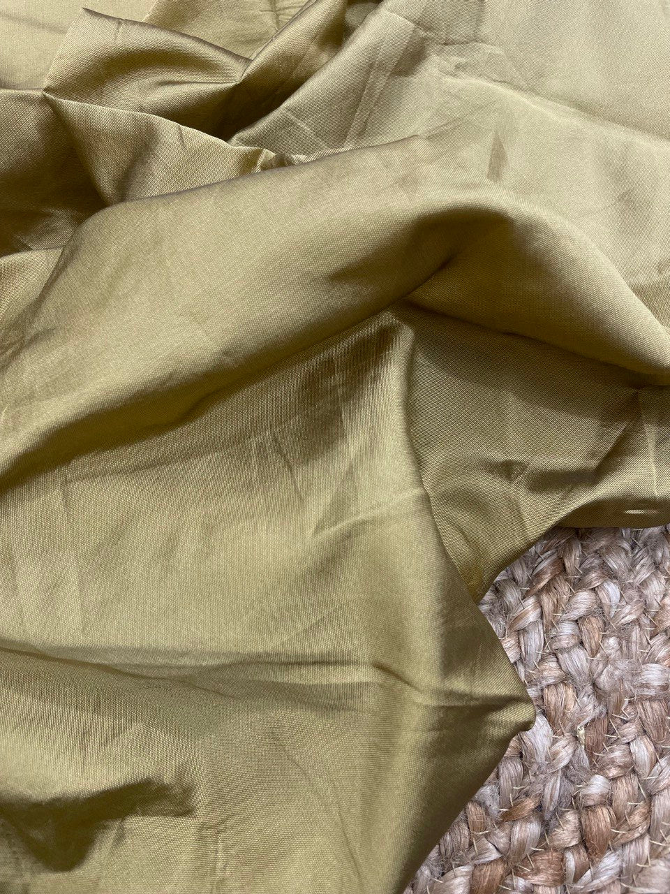 (On SALE Prices) Plain Tapeta Silk Fabric Big WIDTH!! - Sand