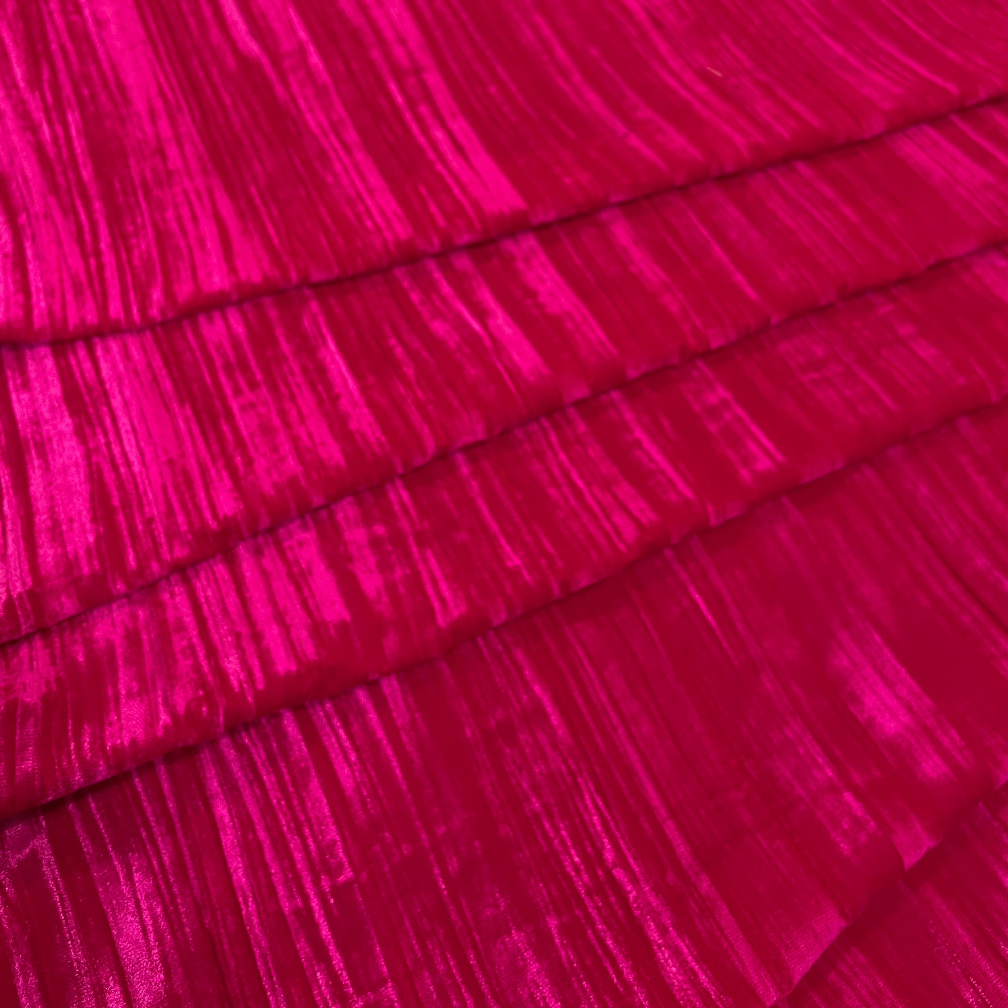 Premium Pure Imported Crushed Velvet FABRIC - PINK