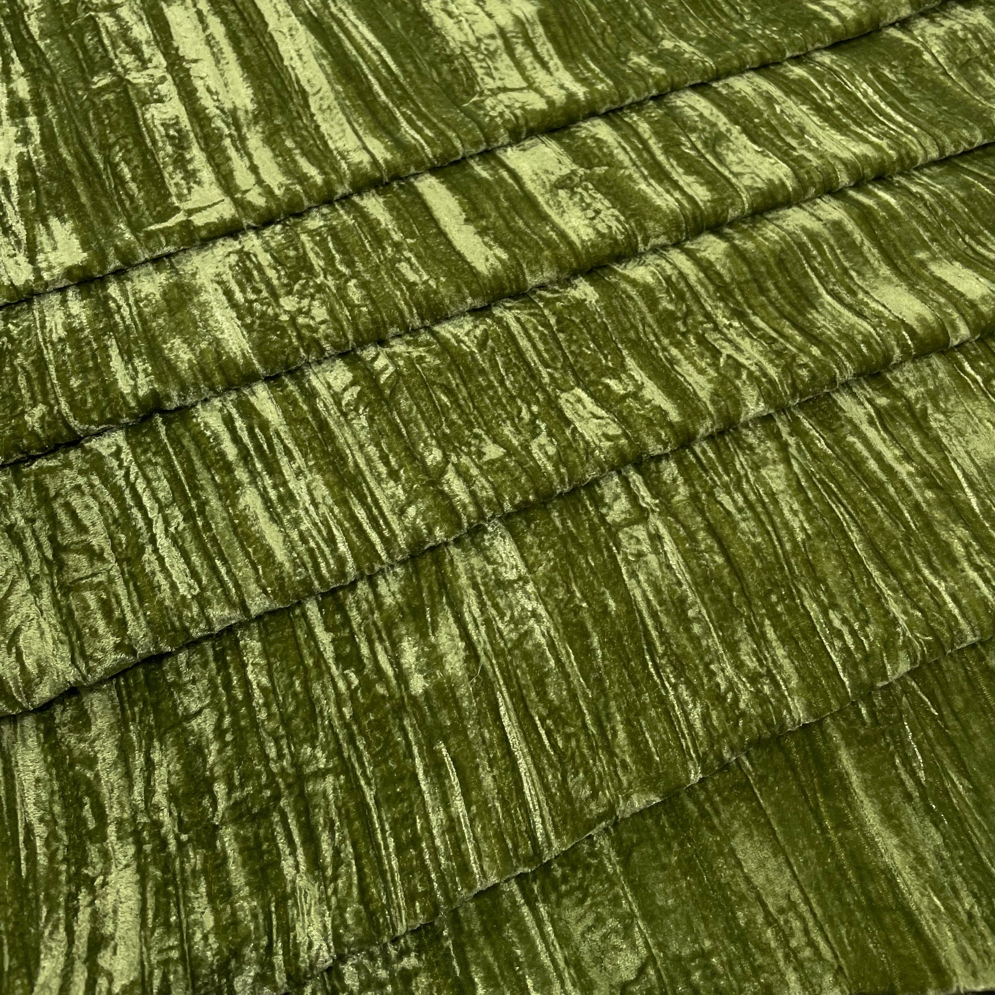 Premium Pure Imported Crushed Velvet FABRIC - Mehndi Green