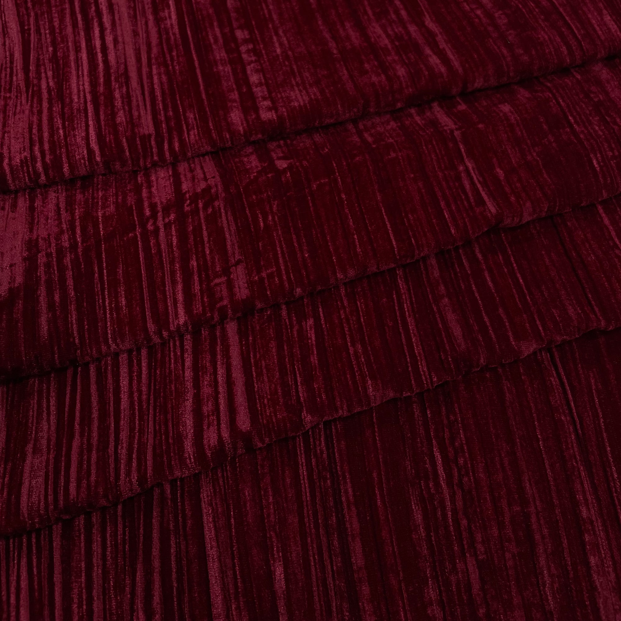 Premium Pure Imported Crushed Velvet FABRIC - Maroon