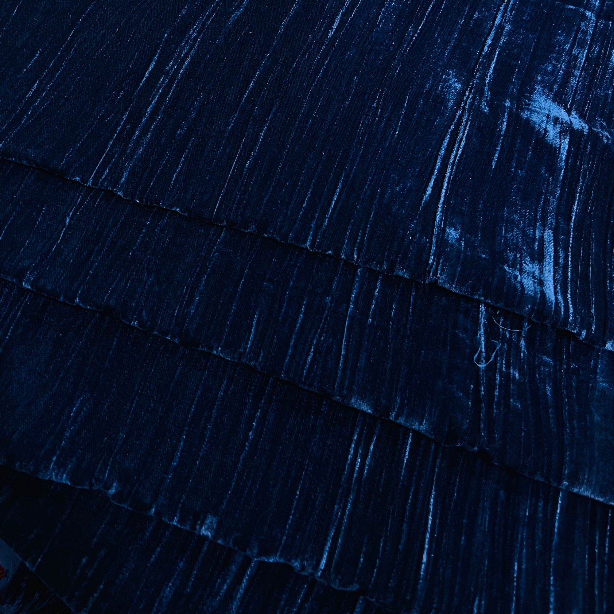 Premium Pure Imported Crushed Velvet FABRIC - BLUE