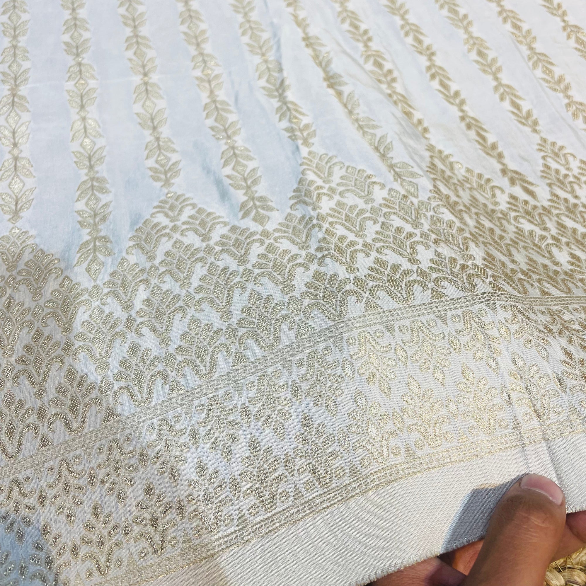 Most Premium Quality Of Dola Silk Weaving Fine Zari Work (DYEABLE)