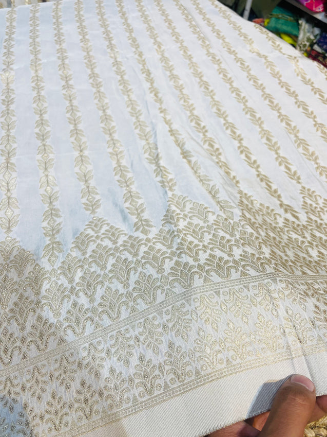 Most Premium Quality Of Dola Silk Weaving Fine Zari Work (DYEABLE)