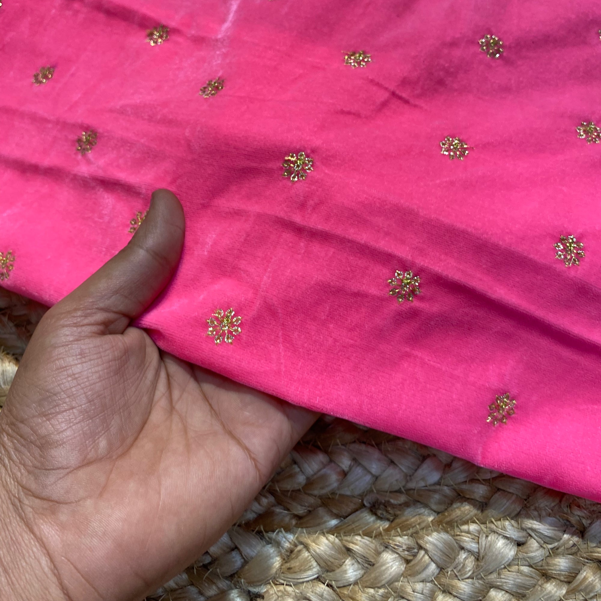 On SALE - Most Premium Velvet 9000 Embroidered FABRICS (2.5 Meter Cut Size)