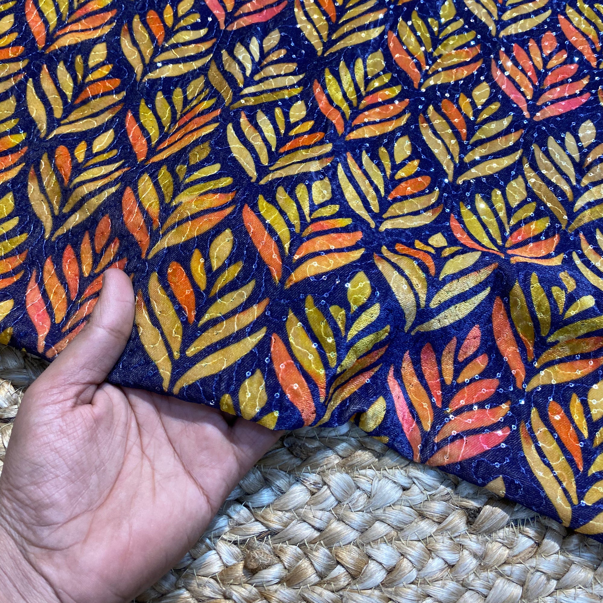 On SALE - Most Premium Velvet 9000 Embroidered FABRICS (2.5 Meter Cut Size)