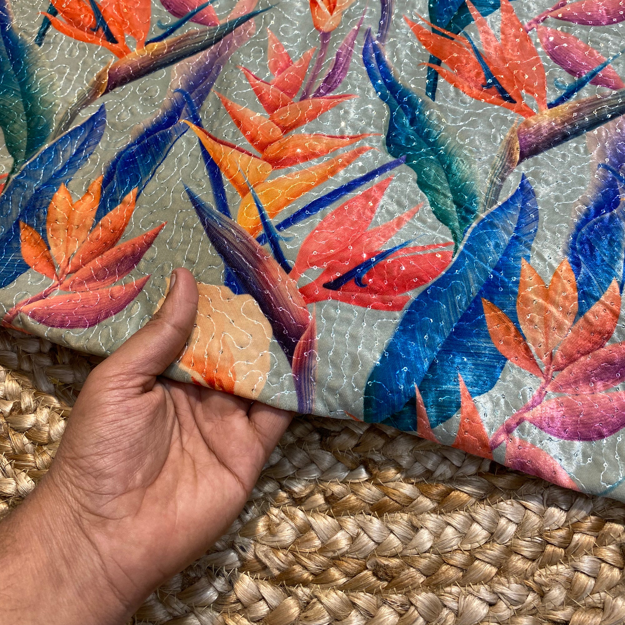 On SALE - Most Premium Velvet 9000 Embroidered FABRICS (2.5 Meter Cut Size)