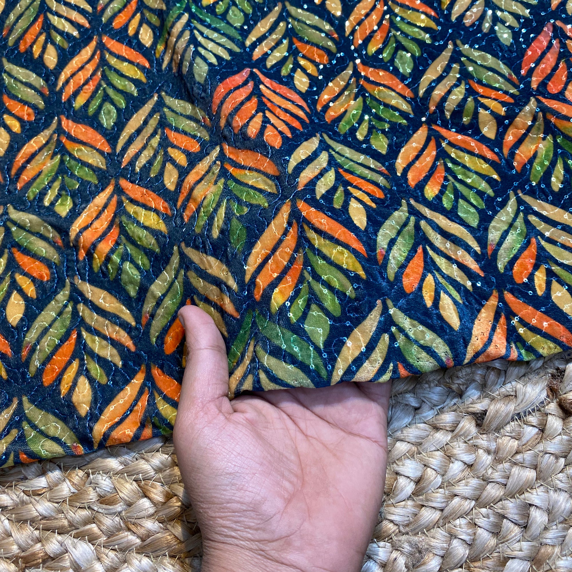 On SALE - Most Premium Velvet 9000 Embroidered FABRICS (2.5 Meter Cut Size)