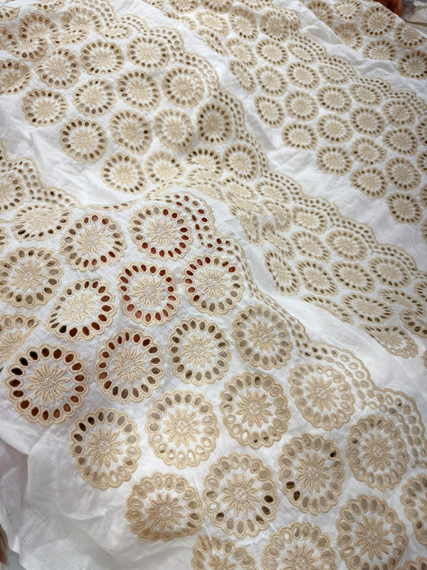 Most Premium Pure Cotton Hakuba Chikankari Fabric (Big WIDTH!!)