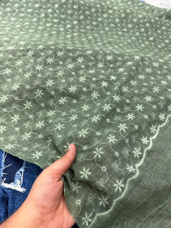 Most Premium Imported Pure Cotton Hakuba Chikankari Fabric (Big WIDTH!!)