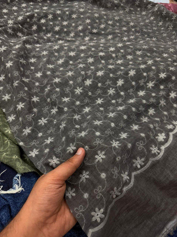 Most Premium Imported Pure Cotton Hakuba Chikankari Fabric (Big WIDTH!!)