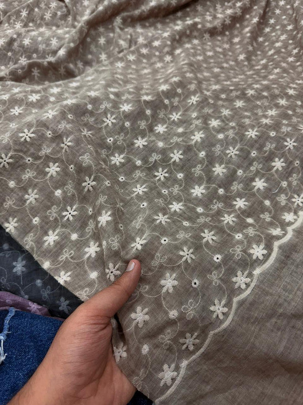 Most Premium Imported Pure Cotton Hakuba Chikankari Fabric (Big WIDTH!!)