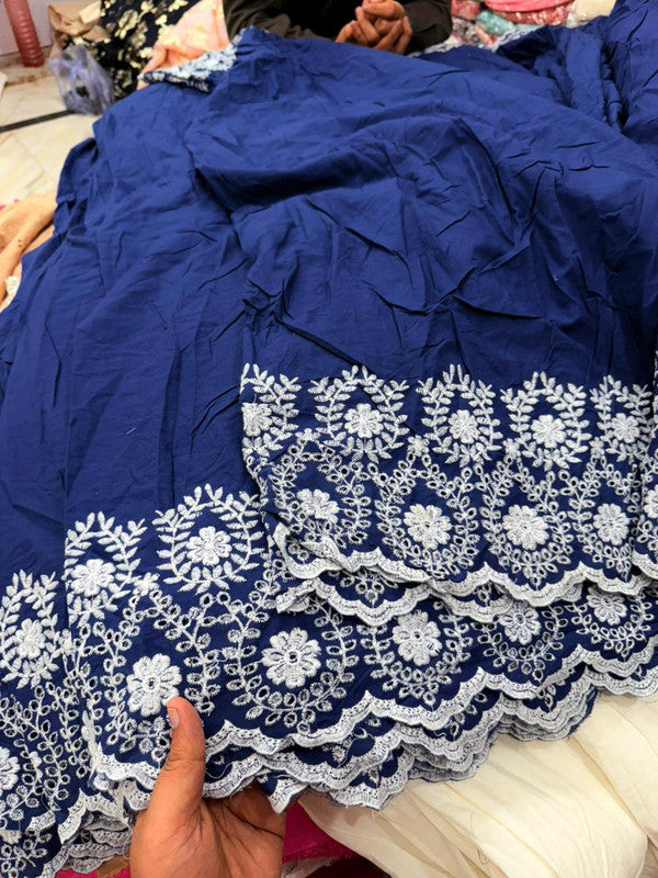 Most Premium Pure Cotton Hakuba Chikankari Fabric (Big WIDTH!!)