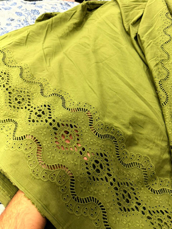 Most Premium Pure Cotton Hakuba Chikankari Fabric (Big WIDTH!!)