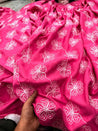 Premium Fine 3D Dori Work With Chikan On Pure Cotton FABRIC (Big WIDTH!!)